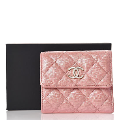Chanel Iridescent Caviar Quilted Small Flap Wallet Rose Pink 9 of 9
