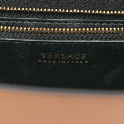 Versace Grained Calfskin La Medusa Chain Clutch Bag Brown 6 of 11