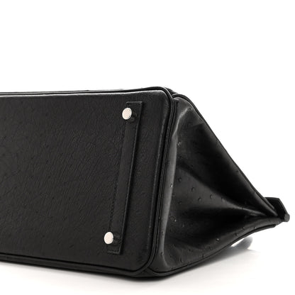 Hermes Ostrich Birkin 30 Black 10 of 11