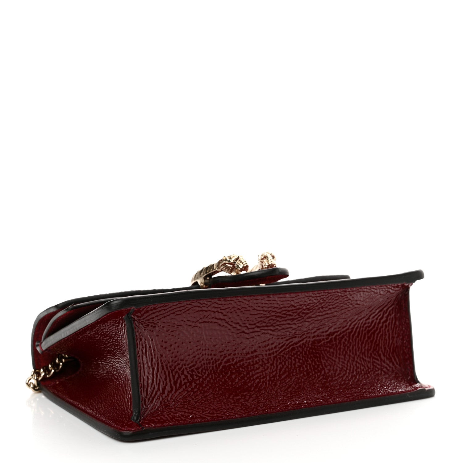 Gucci Crinkled Patent Mini Dionysus Shoulder Bag Rosso Ancora Red 4 of 12