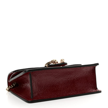 Gucci Crinkled Patent Mini Dionysus Shoulder Bag Rosso Ancora Red 4 of 12