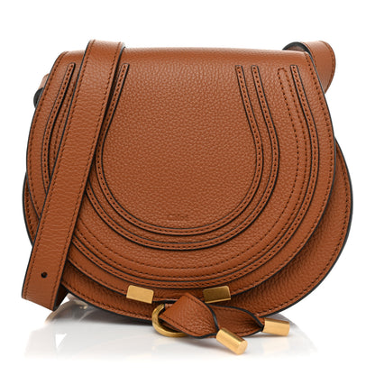 Chloe Calfskin Mini Marcie Round Crossbody Bag Tan 1 of 7