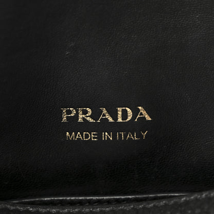 Prada Vitello Daino Flap Shoulder Bag Black 6 of 9