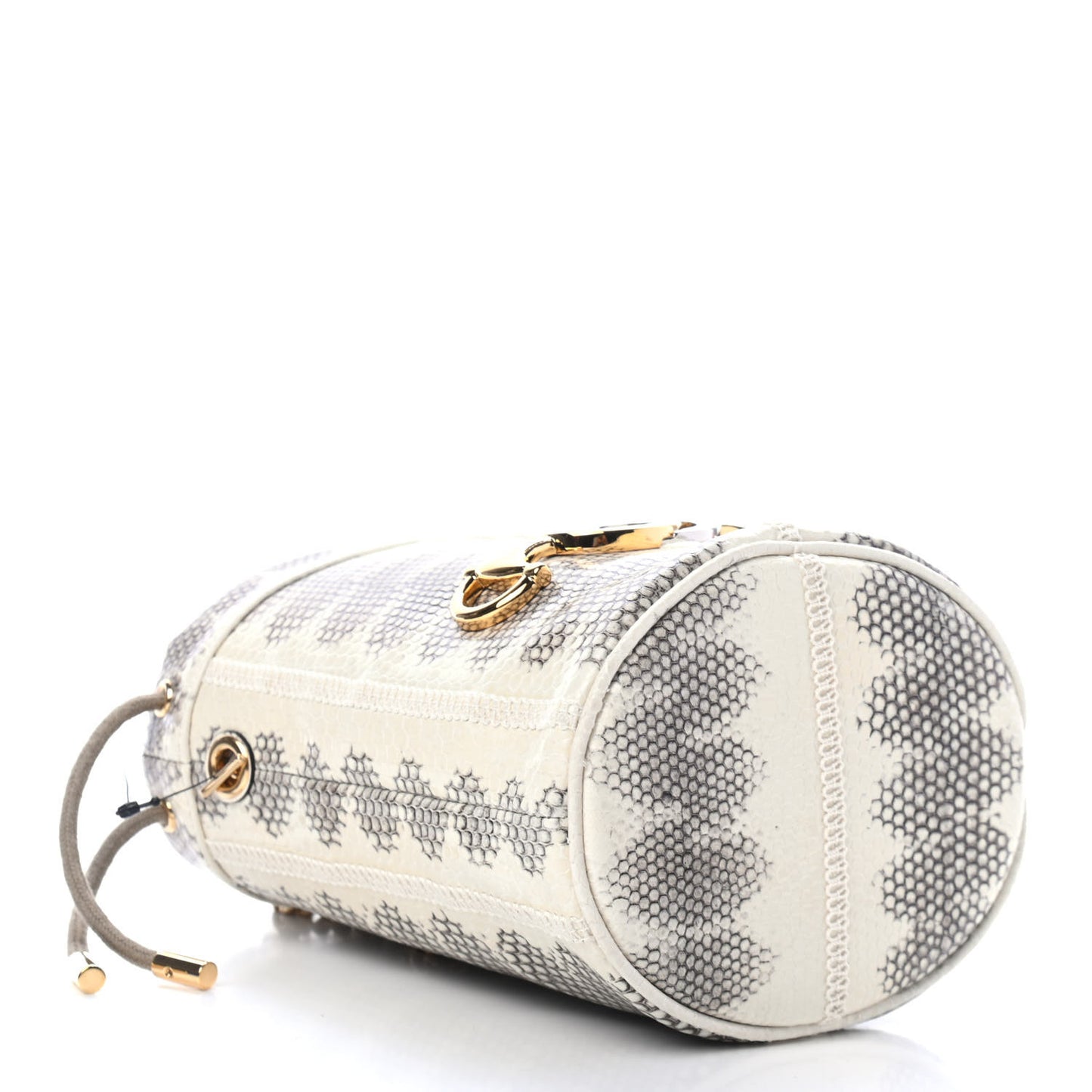 Snakeskin Mini Zumi Bucket Bag Grey