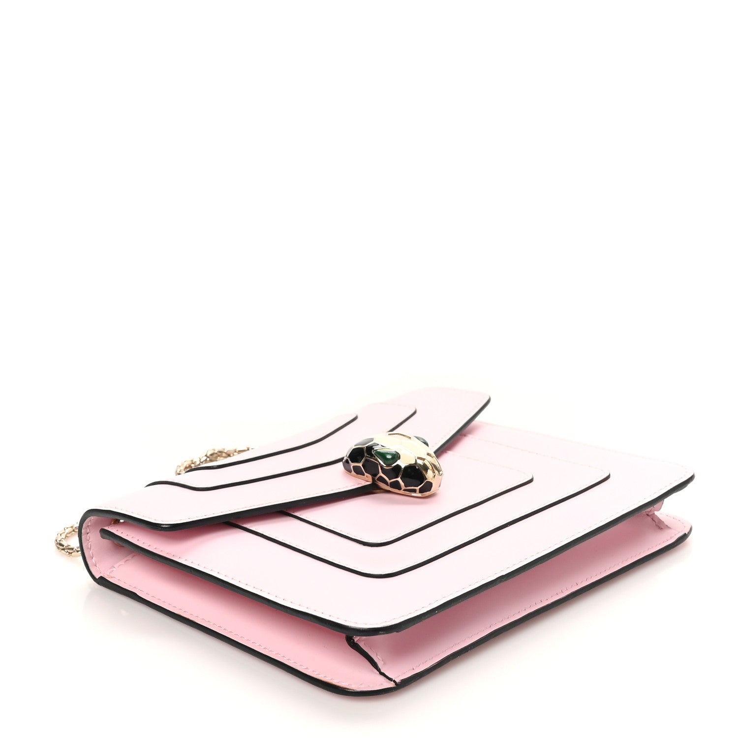 Bulgari Calfskin Small Serpenti Forever Snake Strap Crossbody Bag Light Pink 4 of 9