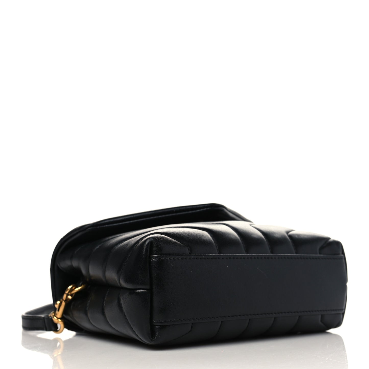Calfskin Y Quilted Monogram Toy Loulou Crossbody Bag Black