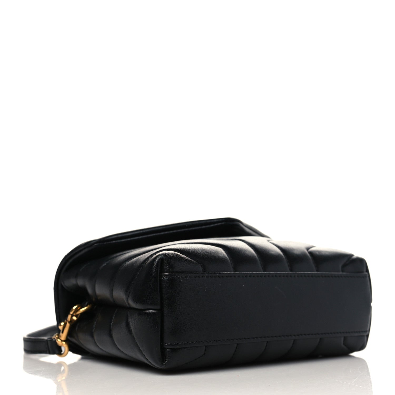 Saint Laurent Calfskin Y Quilted Monogram Toy Loulou Crossbody Bag Black 4 of 10