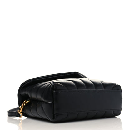 Saint Laurent Calfskin Y Quilted Monogram Toy Loulou Crossbody Bag Black 4 of 10