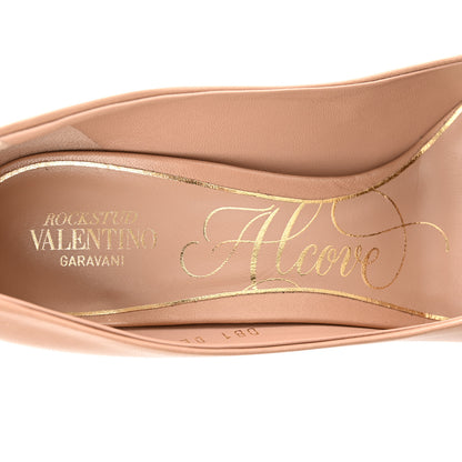 Valentino Garavani Kidskin Patent Rockstud Alcove 110mm Pumps 38 Rose Canelle Black 7 of 15