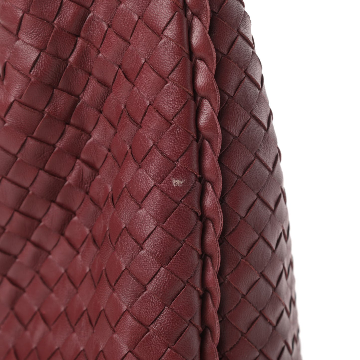 Nappa Intrecciato Maxi Veneta Hobo Vermillion