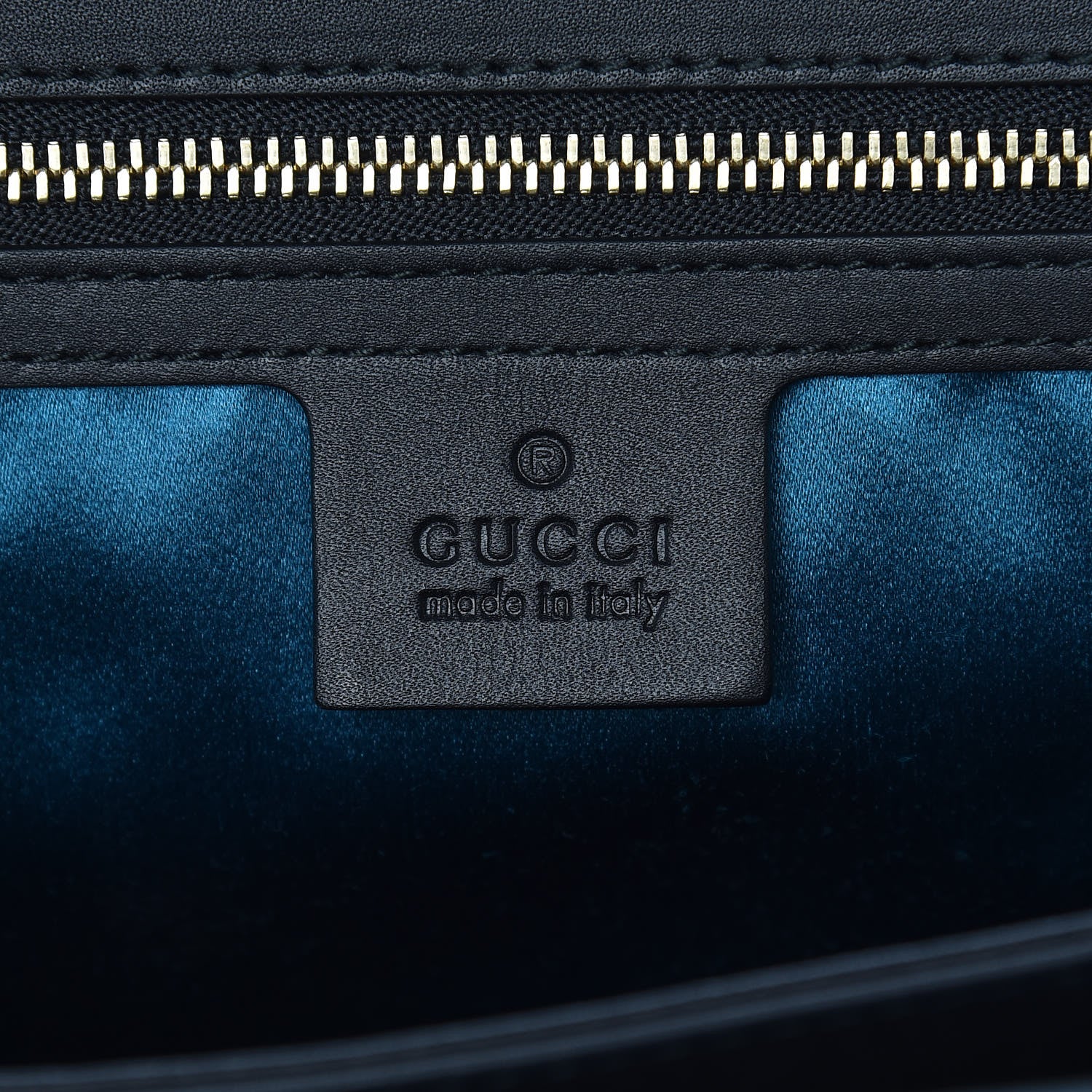 Gucci Suede Patent Web Dragon Embroidered Medium Ophidia Chain Shoulder Bag Blue Multicolor Black 6 of 10