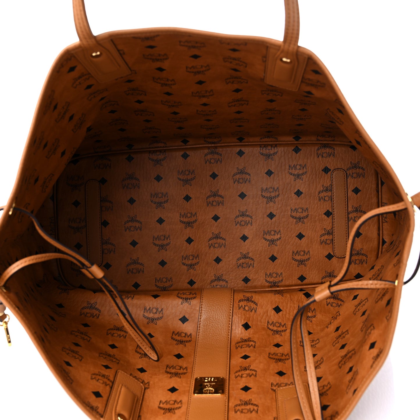 Visetos Large Liz Reversible Shopper Tote Cognac
