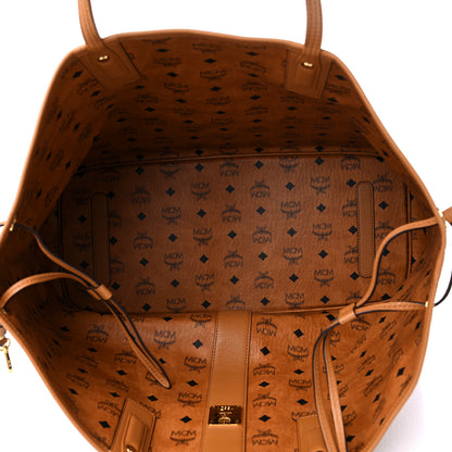 MCM Visetos Large Liz Reversible Shopper Tote Cognac 11 of 13