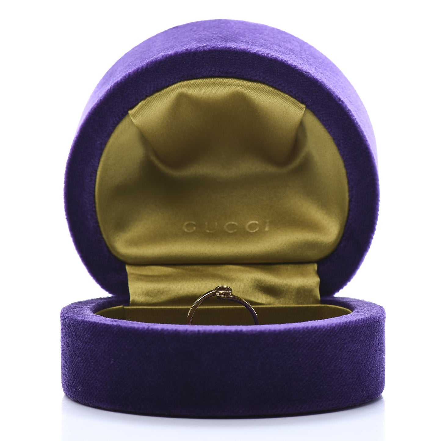 18K Yellow Gold GG Running Stacking Ring 55 7.25