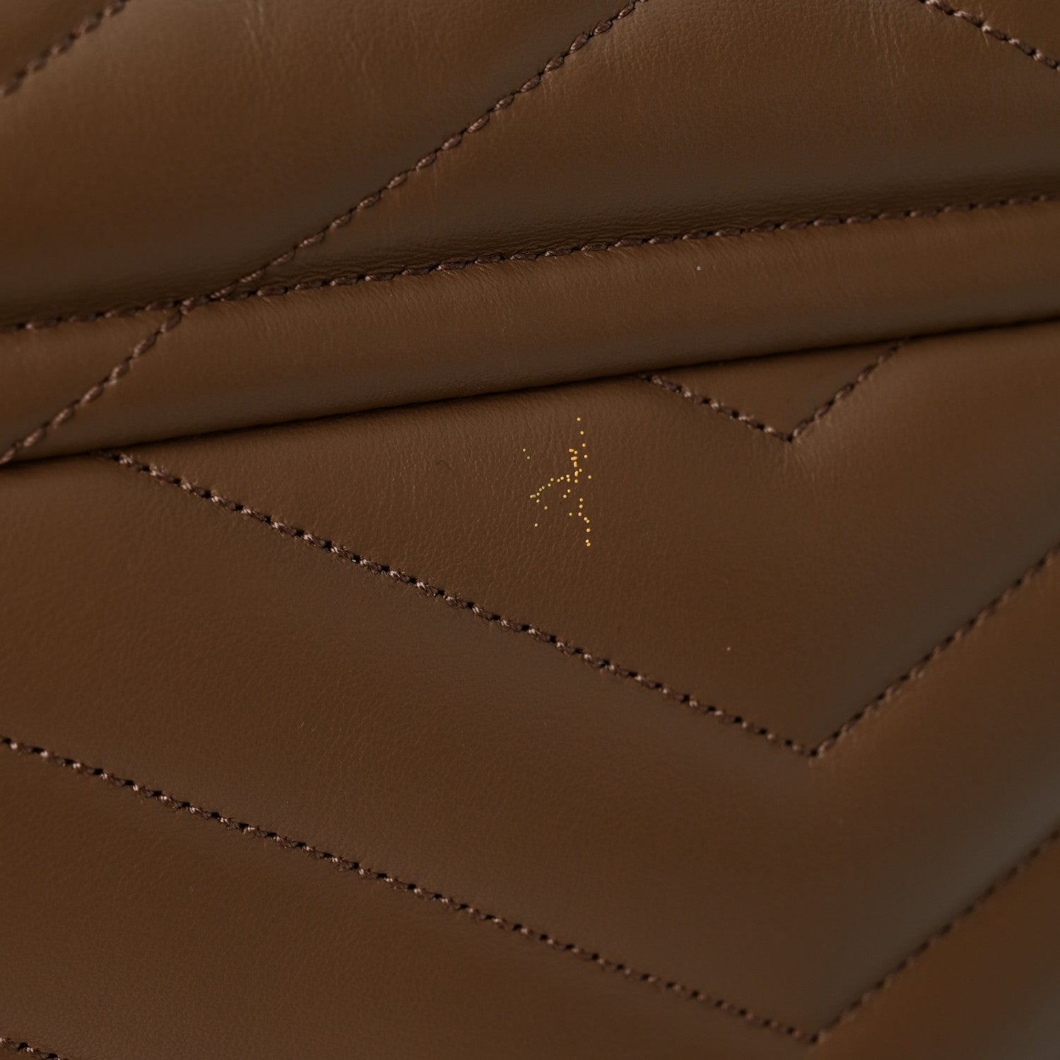 Saint Laurent Calfskin Y Quilted Monogram Medium Loulou Chain Satchel Dark Beige 11 of 11