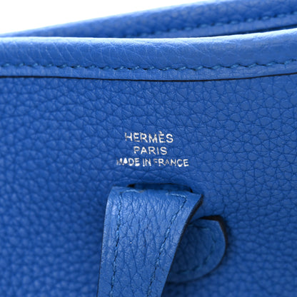 Hermes Taurillon Clemence Evelyne TPM Bleu Zellige 6 of 11