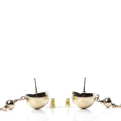 Chanel Metal CC Drop Earrings Gold 3 of 4