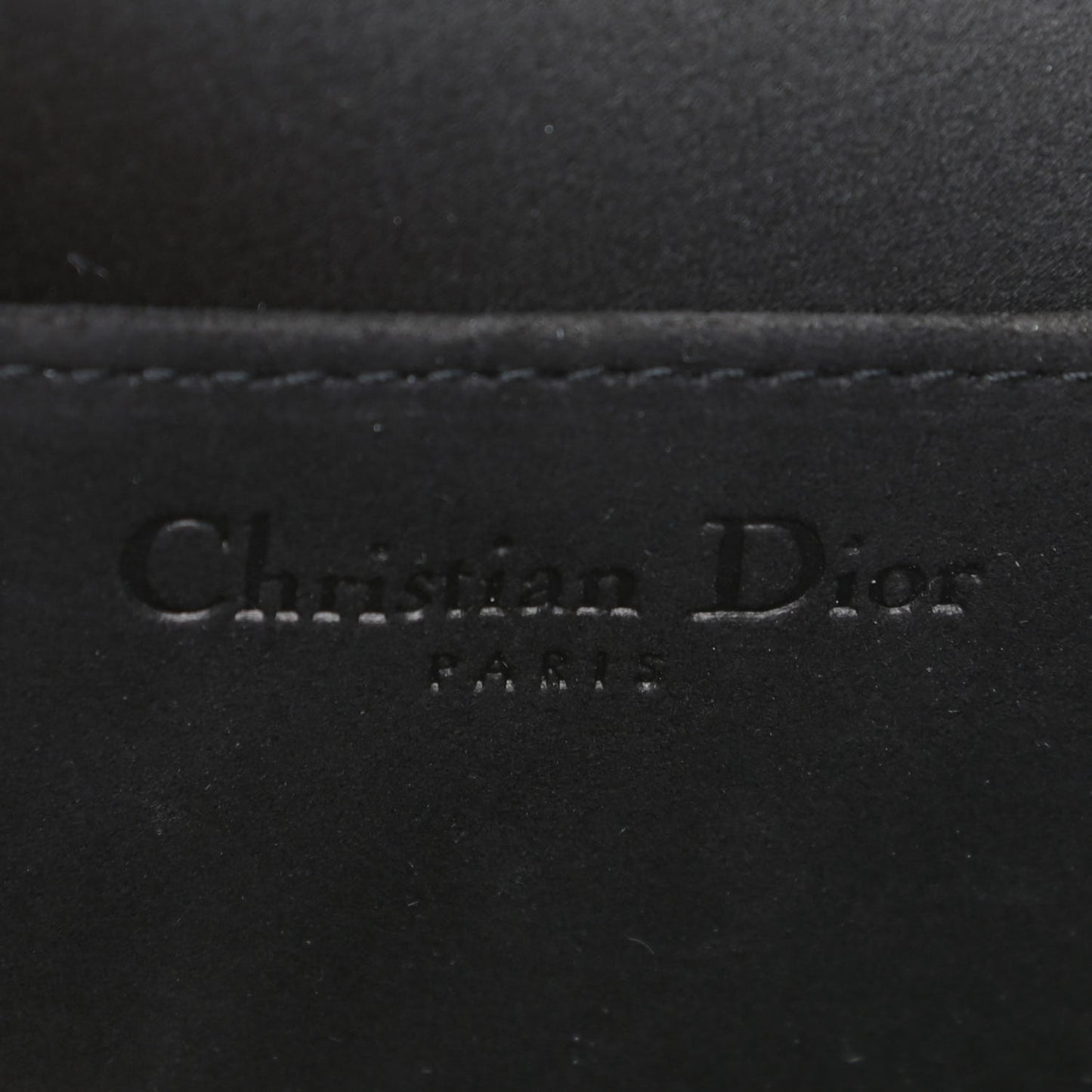 Satin Cannage Lady Dior Clutch Black