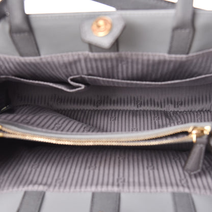 Fendi Vitello Elite Flamingo Regular 2Jours Tote Grigio Grigio Chiaro 6 of 9