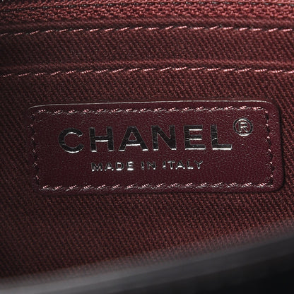 Chanel Glazed Calfskin Quilted Coco Pleats Clutch Black 6 of 7