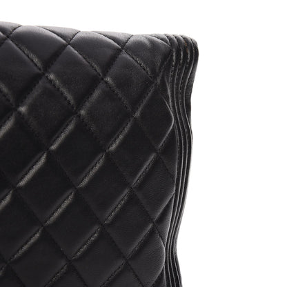 Chanel Lambskin Quilted Beauty CC Boy Clutch Black 8 of 8