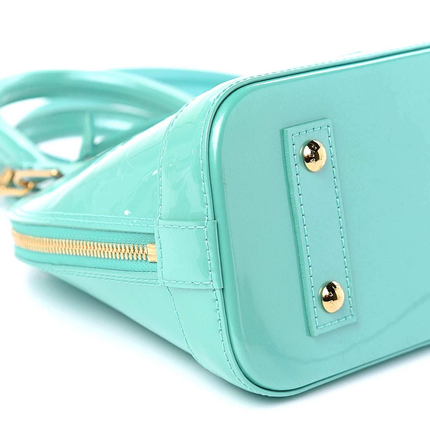 Louis Vuitton Vernis Alma BB Blue Lagon 8 of 9