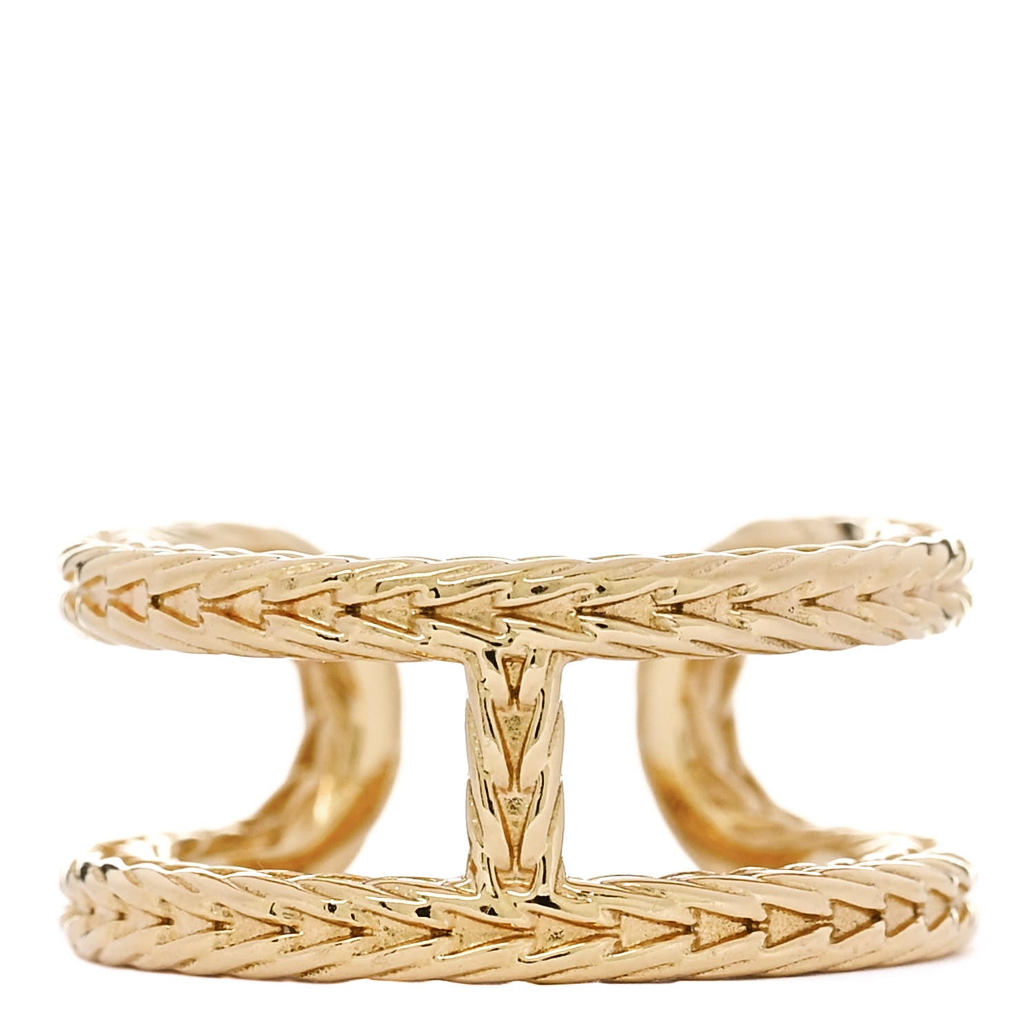 Hermes 18K Yellow Gold PM Chain d'Ancre Danae Ring 51 5.75 3 of 5