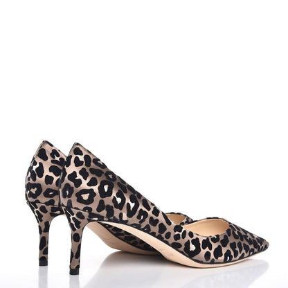 Jimmy Choo Satin Romy 80 Pumps 42 Leopard 4 of 10