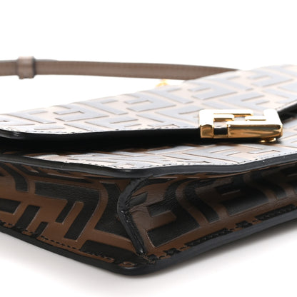 Fendi Vitello Ceylon Bi-Color FF 1974 Embossed FF Diamonds Chain Wallet Maya Black 8 of 10