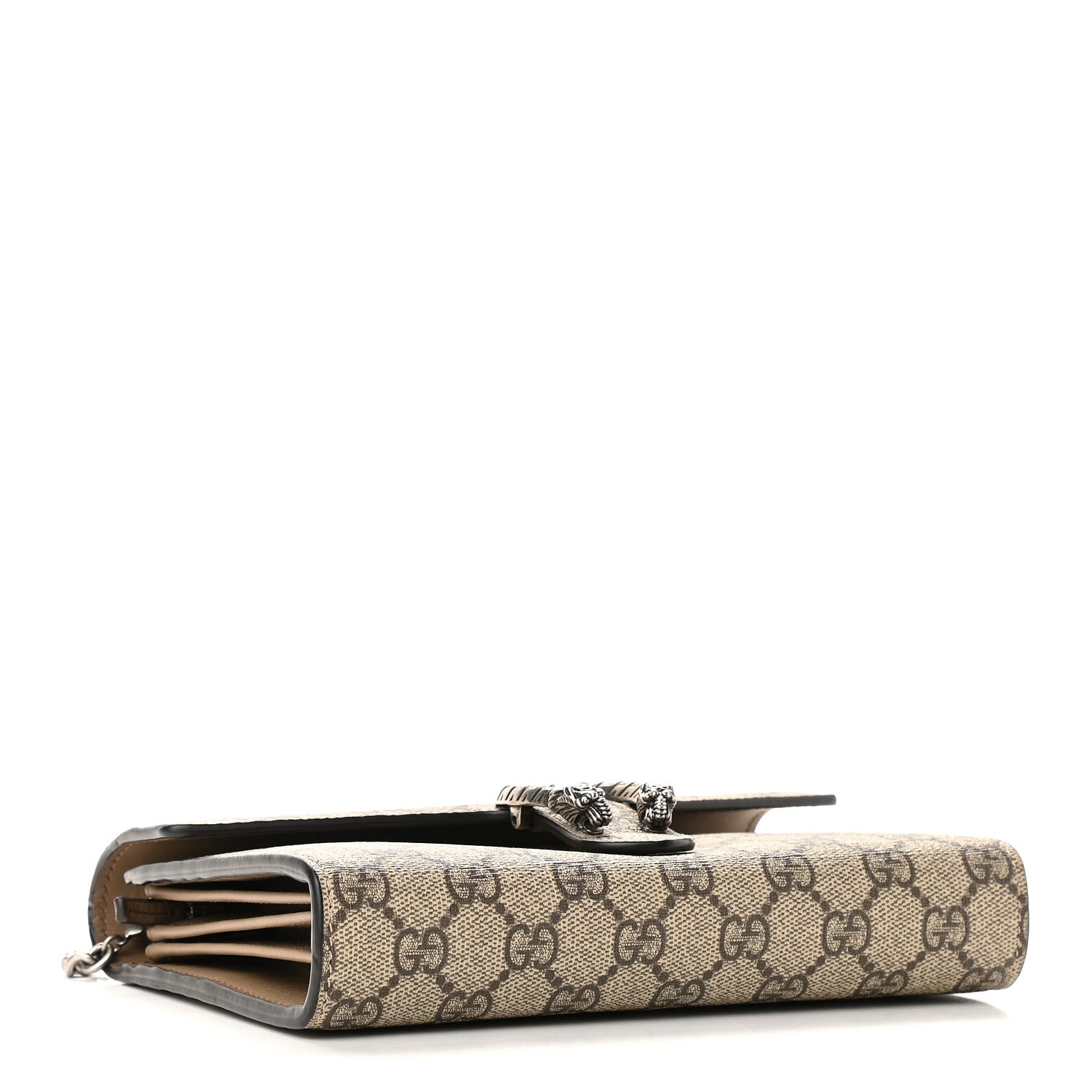 Gucci GG Supreme Monogram Mini Dionysus Chain Wallet Beige Taupe 4 of 10