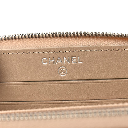 Chanel Caviar Quilted Medium Zip Around Wallet Beige 6 of 9