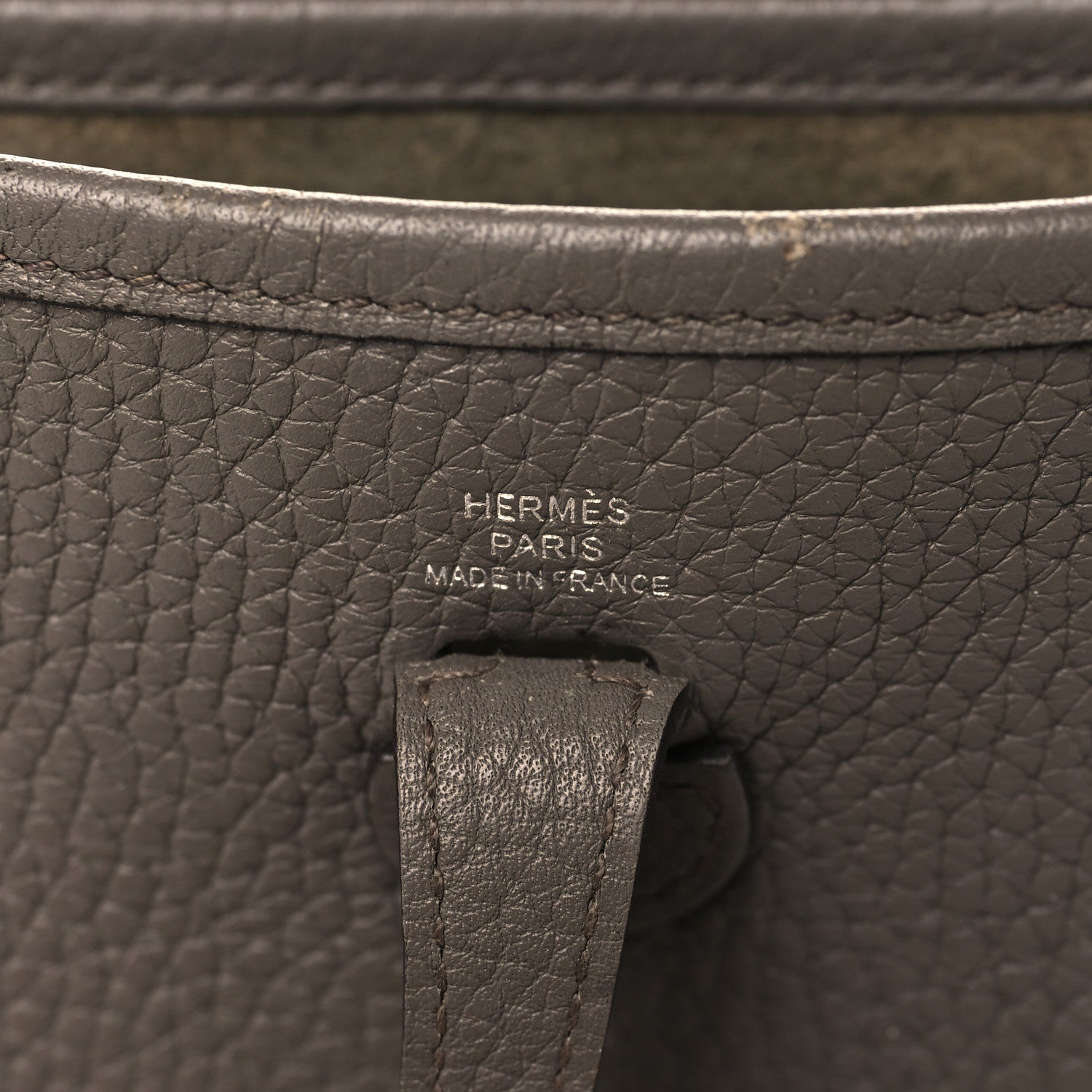 Hermes Taurillon Clemence Amazone Evelyne TPM Etain Rouge Casaque 6 of 16
