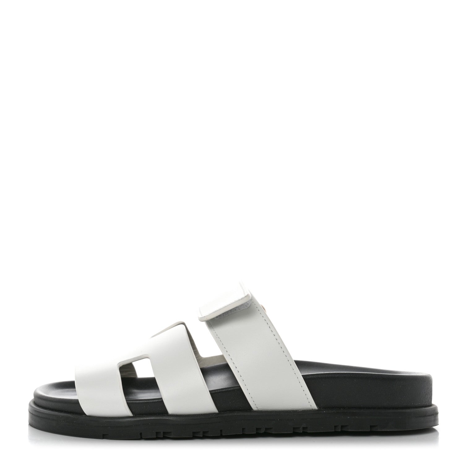Hermes Calfskin Womens Chypre Sandals 35 White 1 of 9
