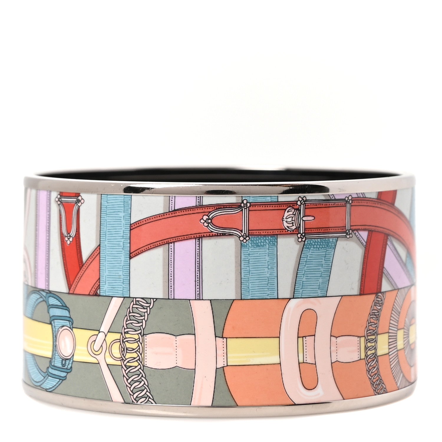 Hermes Enamel Printed Extra Wide Bracelet 65 1 of 6