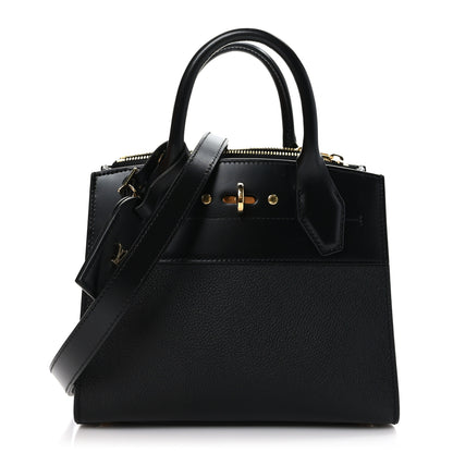 Louis Vuitton Calfskin City Steamer Mini Black 1 of 8