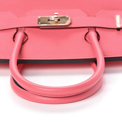 Hermes Epsom Horseshoe Birkin 30 Rose Azalee Jaune D'or 33 of 33