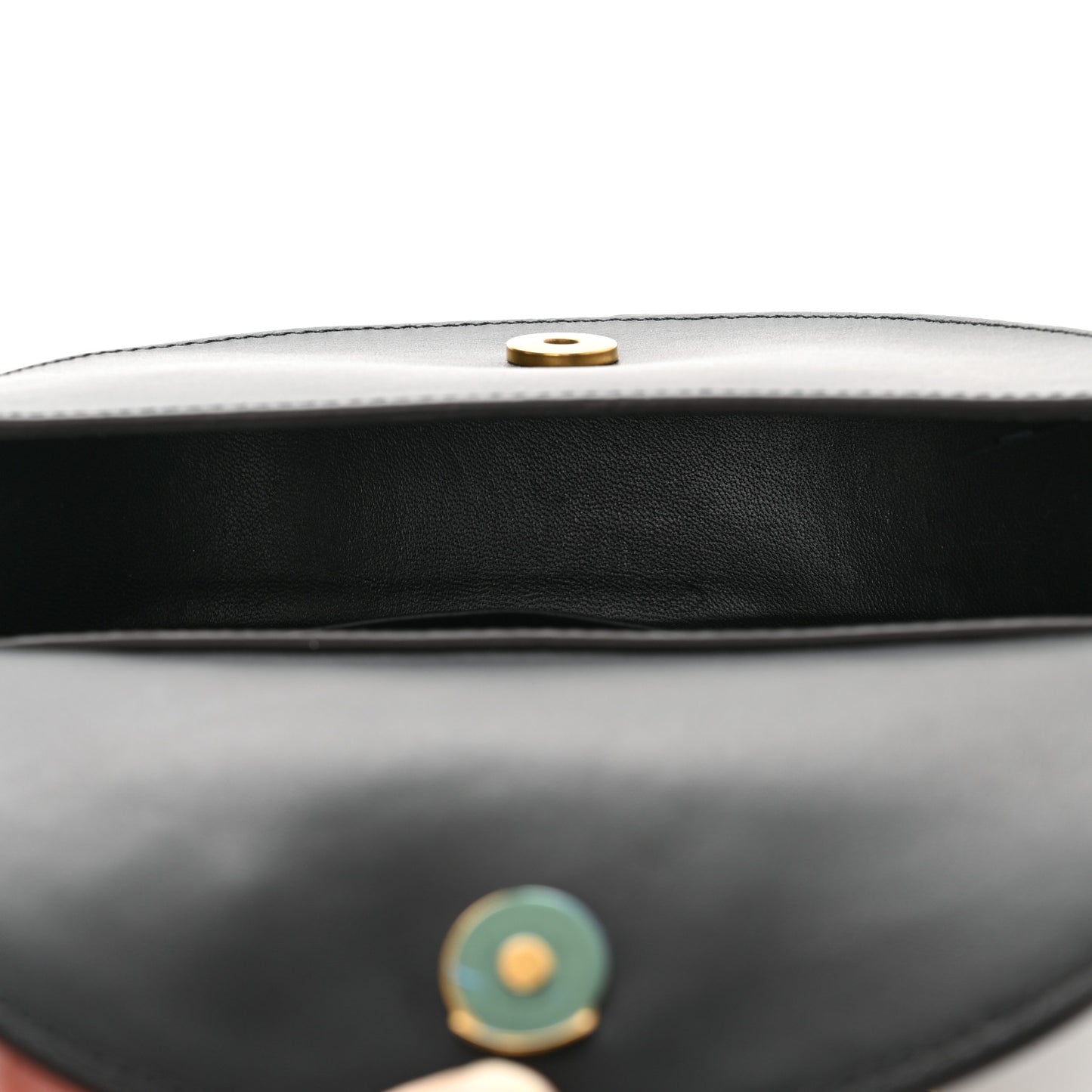 Calfskin Small Nile Bracelet Minaudiere Bag Black
