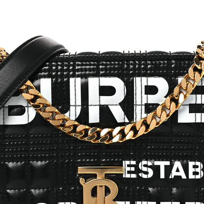 Burberry Patent Quilted Horseferry Print Small Lola Bag Black 8 of 10