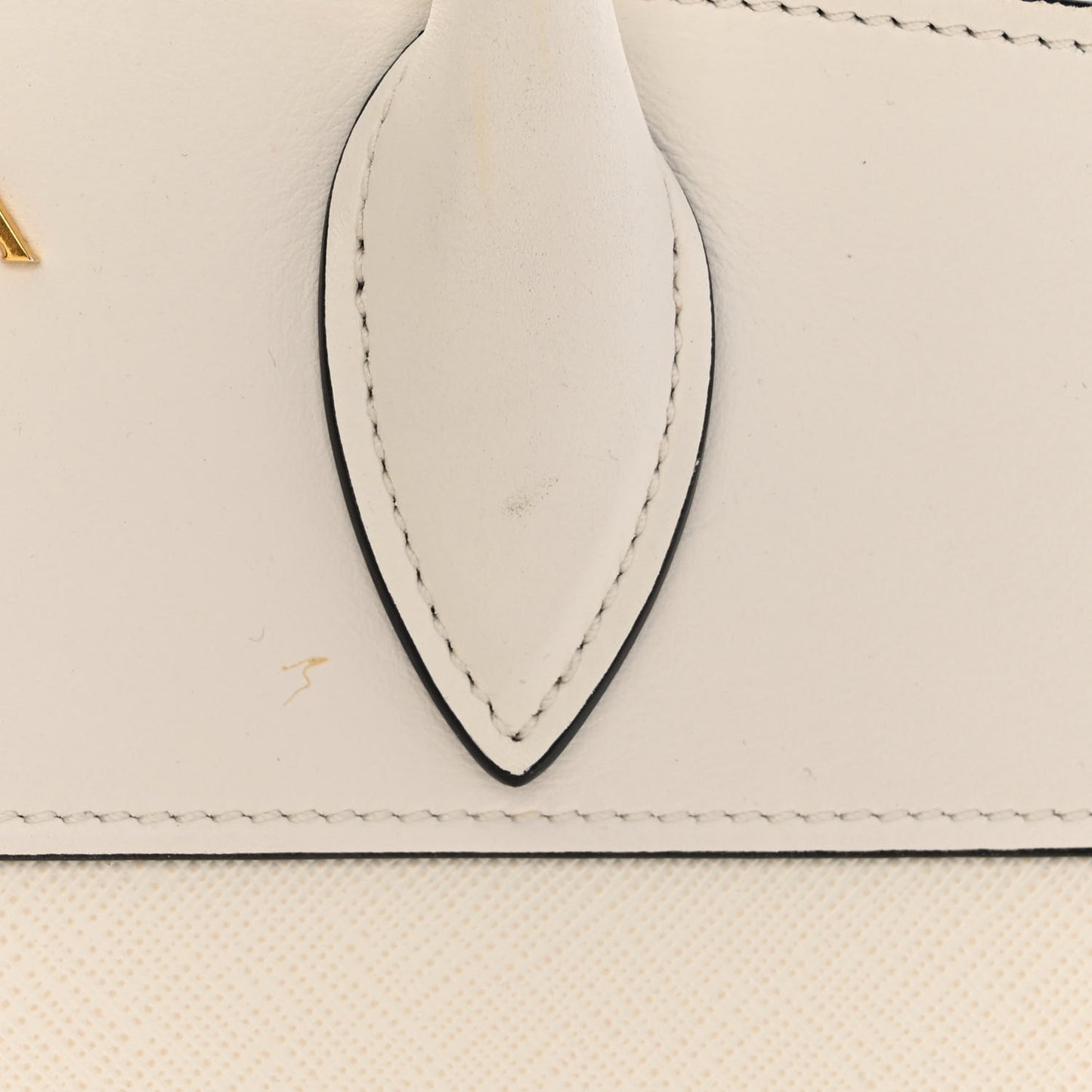 Saffiano City Calfskin Bibliothèque Top Handle White