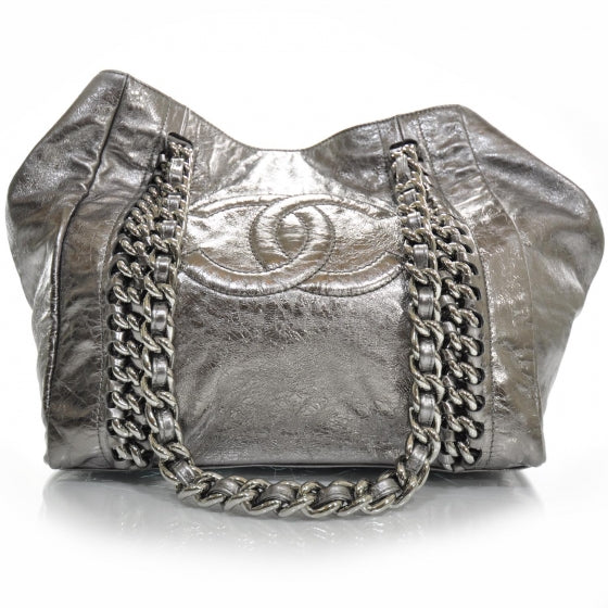 Chanel Leather XL Modern Chain Tote Metallic 1 of 11