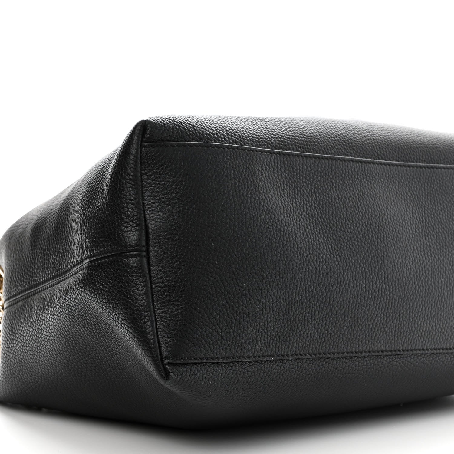 Gucci Pebbled Calfskin Medium Soho Chain Shoulder Bag Black 9 of 10