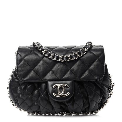 Chanel Washed Lambskin Mini Chain Around Messenger Black 1 of 11