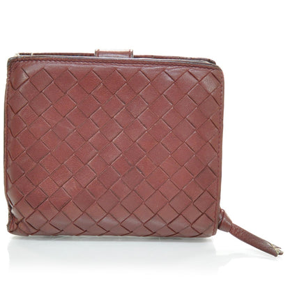Bottega Veneta Nappa Intrecciato French Compact Wallet Pink 2 of 9