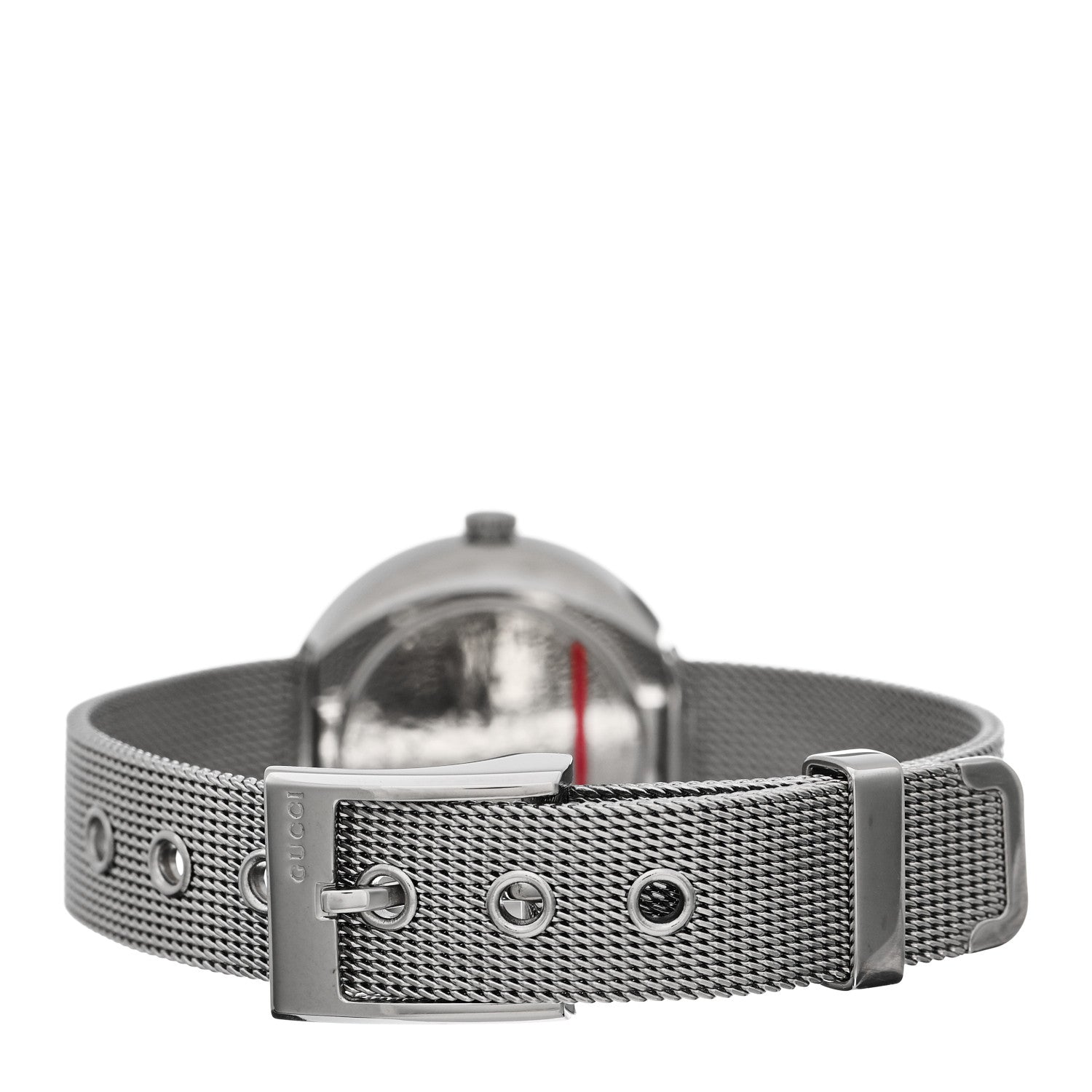 Gucci Stainless Steel Diamond Mother of Pearl 27mm U-Play Mesh Quartz Watch 3 of 4