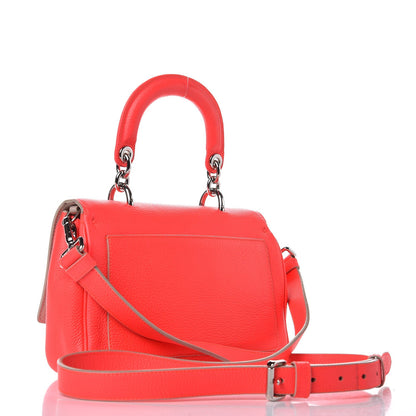 Christian Dior Bullcalf Mini Be Dior Satchel Fluorescent Goji Pink 3 of 6