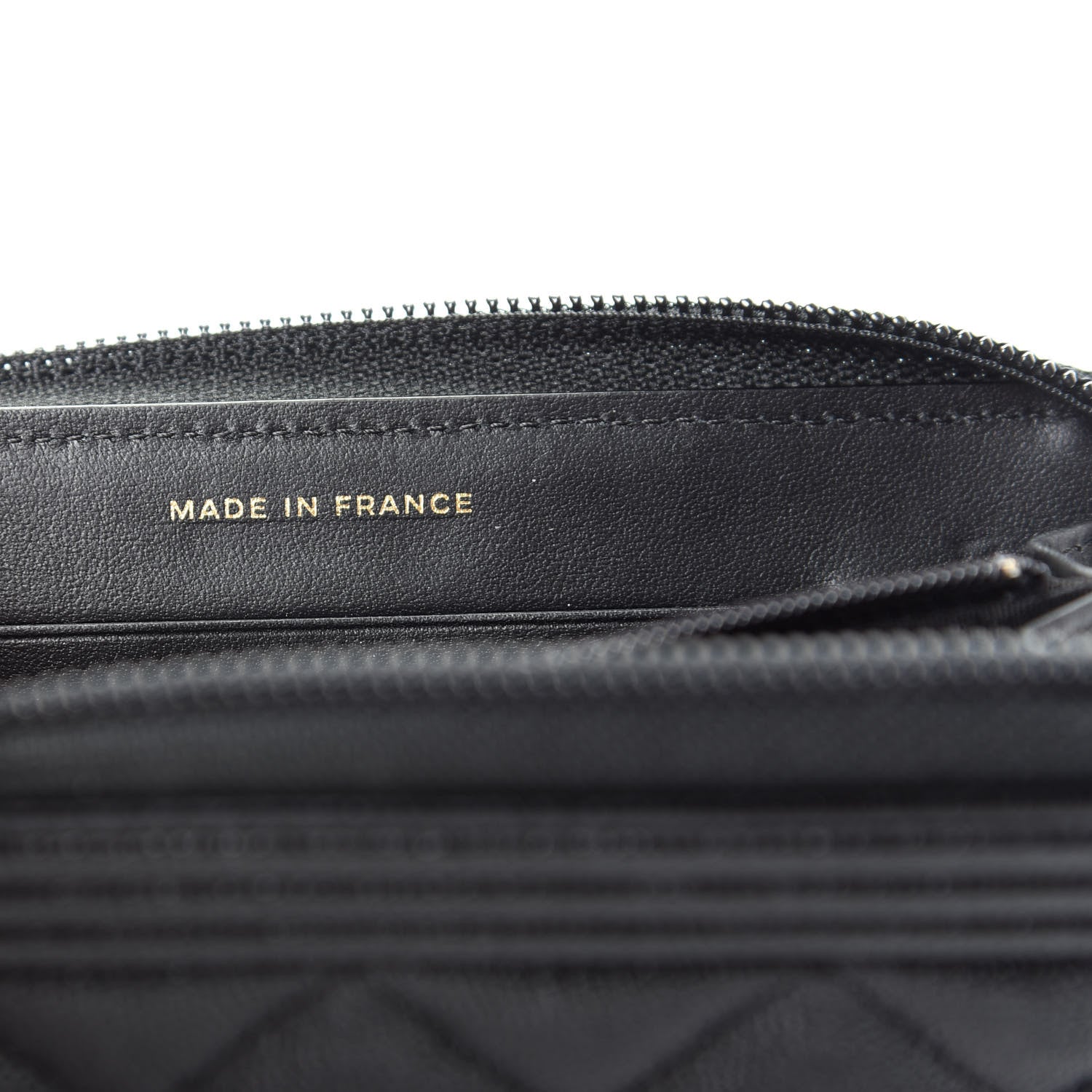 Chanel Caviar Quilted Small Boy Zip Around Wallet Black 7 of 8