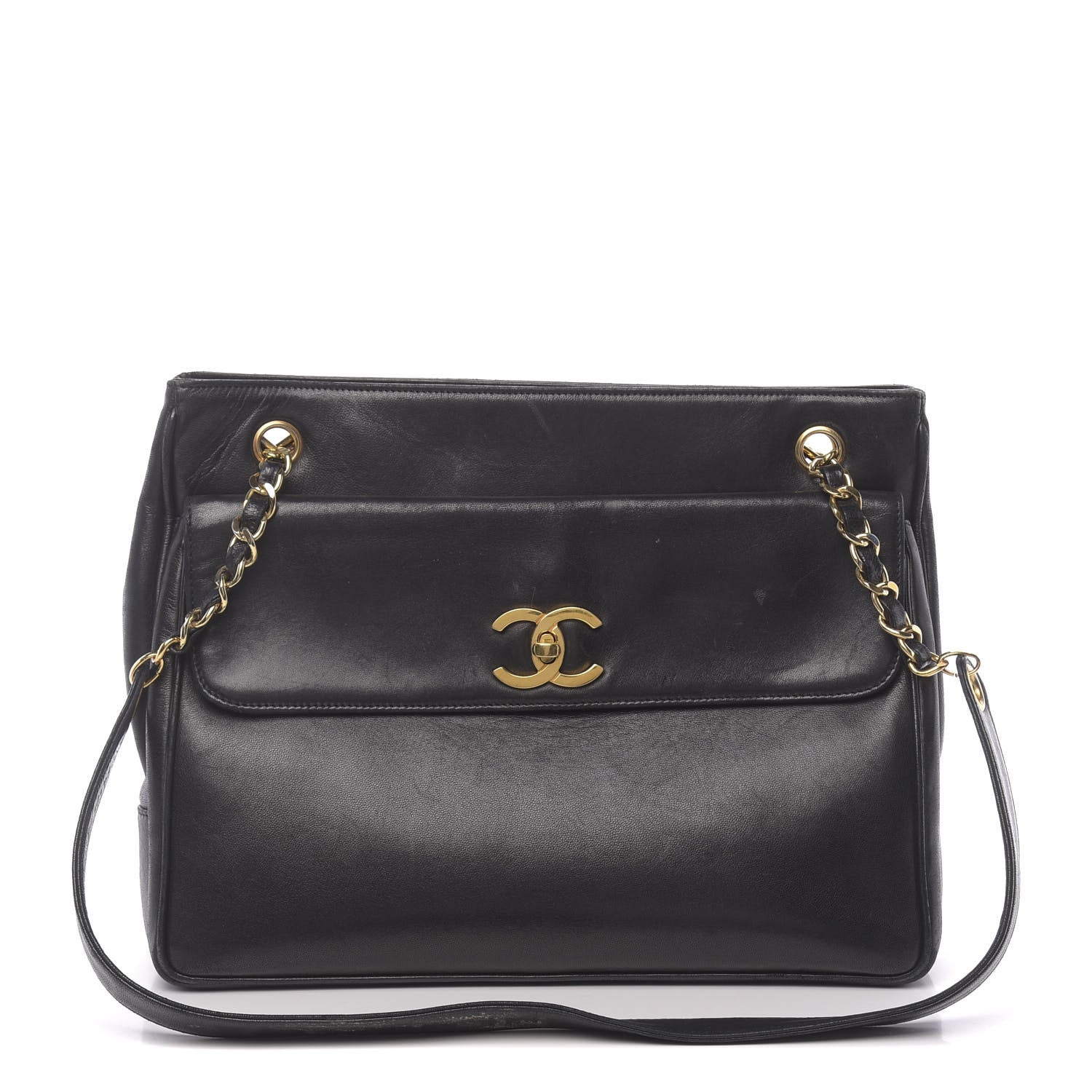Chanel Lambskin CC Shoulder Bag Black 1 of 24