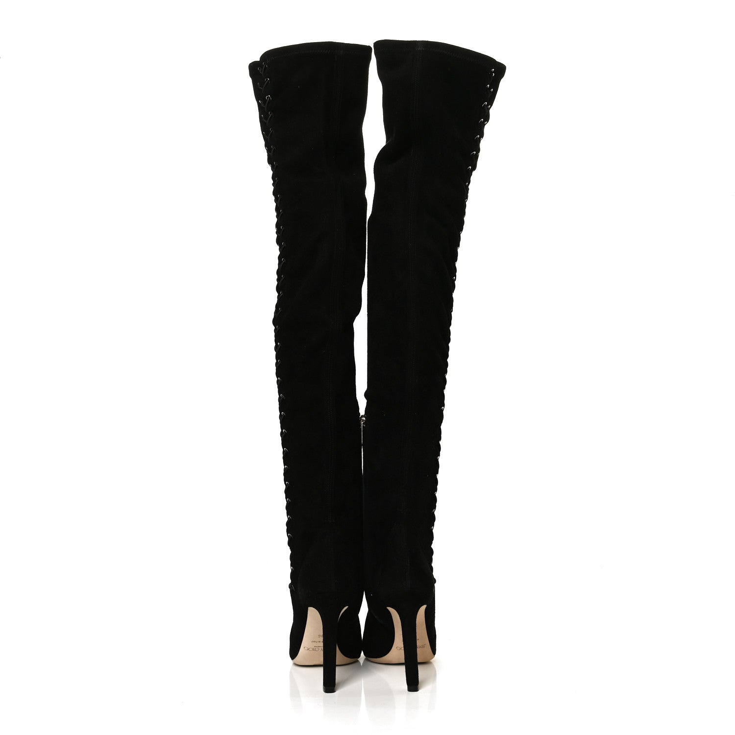 Jimmy Choo Suede Marie 100 Knee High Boots 36 Black 6 of 10