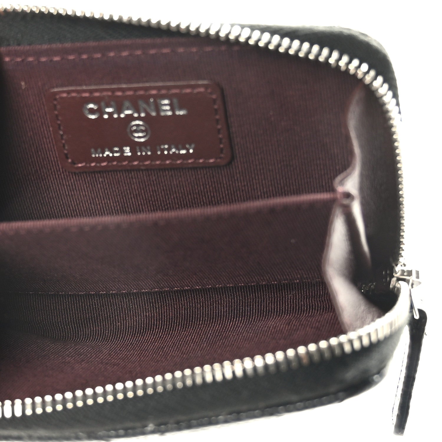 Chanel Caviar Quilted Zip Card Holder Black 5 of 8