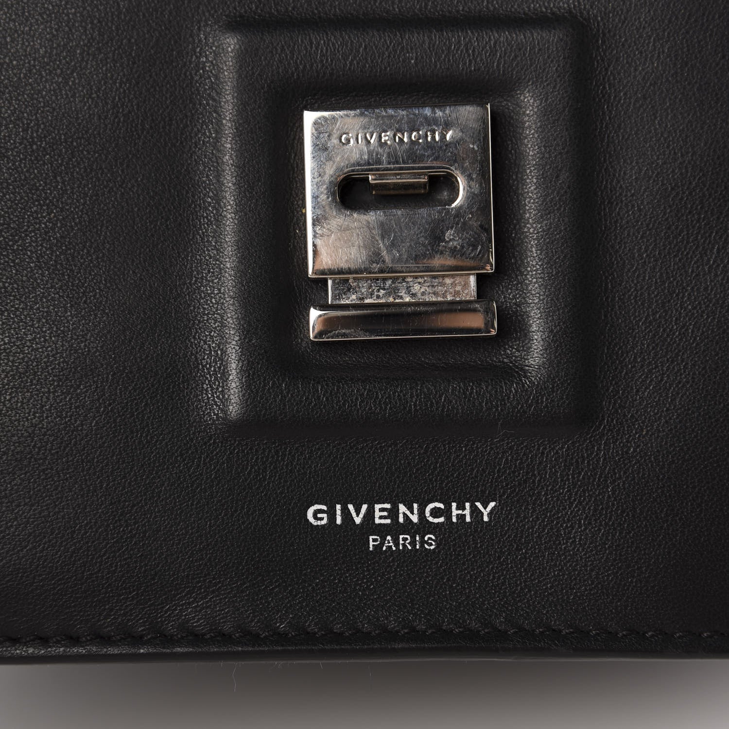 Givenchy Calfskin Cross Embellished Bow Cut Chain Bag Black 8 of 11
